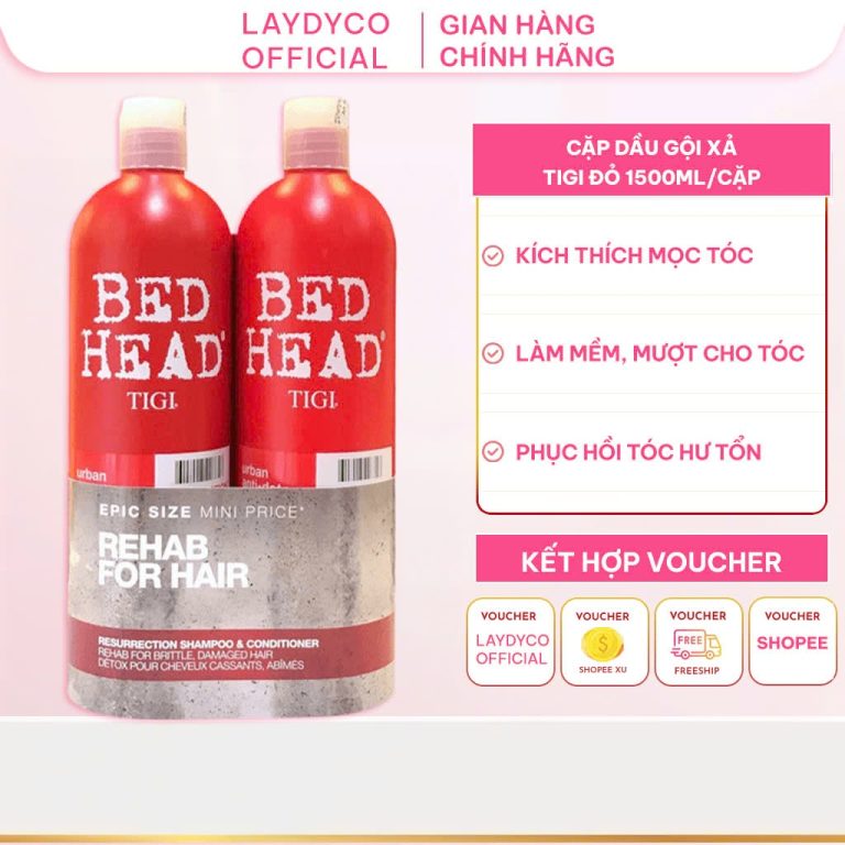 Hướng Dẫn Chọn Dầu Gội Phục Hồi Tóc Hư Tổn: Tigi Đỏ Bed Head