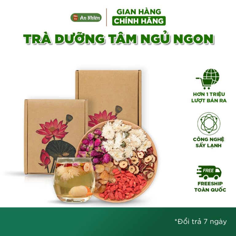 Trà Dưỡng Tâm Ngủ Ngon An Nhiên: Giải Pháp An Thần và Dưỡng Da Từ Nguyên Liệu Sấy Lạnh