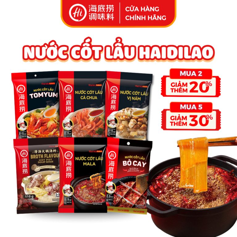 Hướng Dẫn Chi Tiết Về Gia Vị Cốt Lẩu Haidilao Tứ Xuyên Trùng Khánh: Thả Lẩu 6 Vị Đặc Trưng Trung Hoa