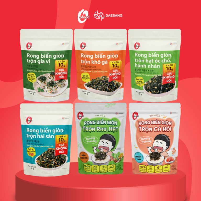 Hướng Dẫn Chọn Mua Rong Biển Giòn Trộn Khô Gà, Hải Sản, Hạt Óc Chó Hạnh Nhân: Thực Phẩm Lành Mạnh Cho Phụ Nữ Việt