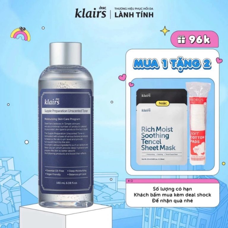 Nước Hoa Hồng Không Mùi: Tại Sao Bạn Nên Thử Dear Klairs Supple Preparation Unscented Toner?