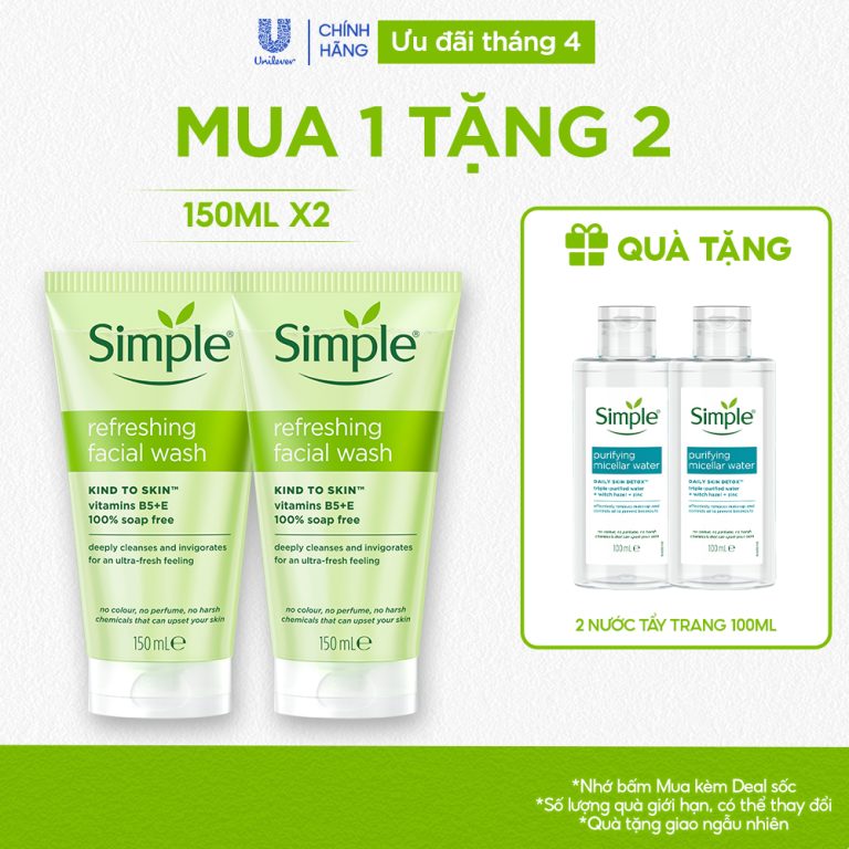 Hướng Dẫn Chọn Sữa Rửa Mặt Lành Tính: Combo 2 Sữa Rửa Mặt Simple Cho Mọi Loại Da