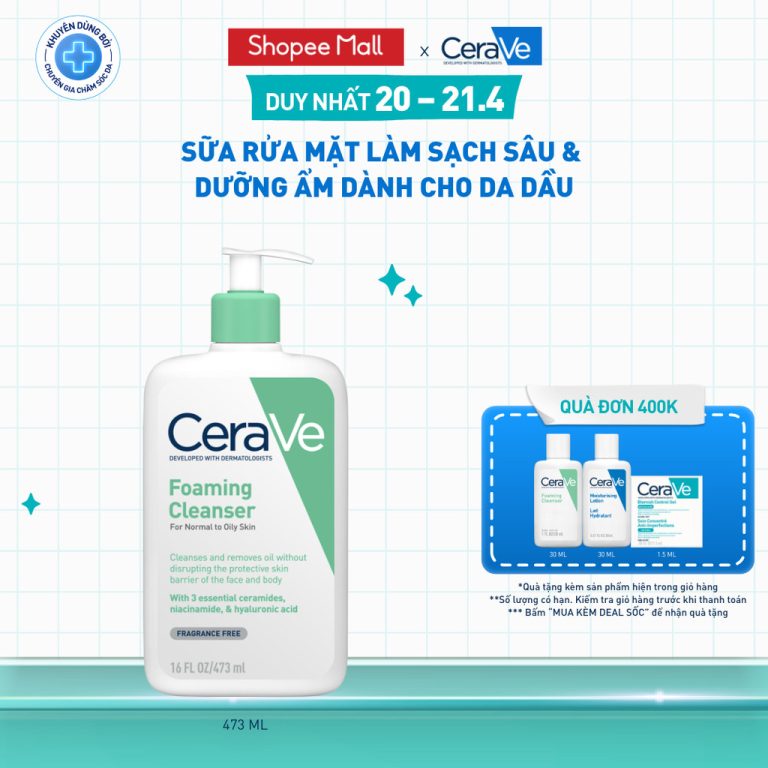 Thử X 30 Ngày – Da Mình Thay Đổi Thế Nào Với CeraVe Foaming Facial Cleanser?