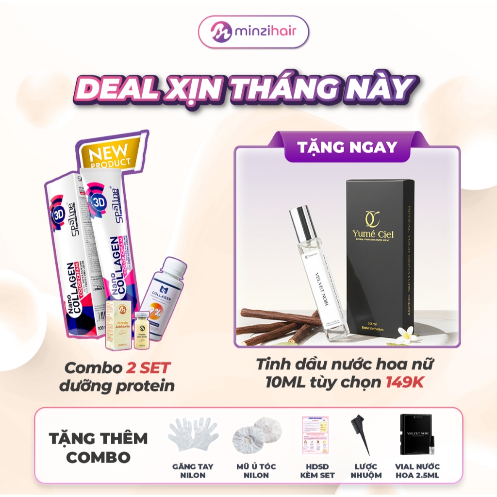 Thuốc nhuộm tóc Màu Đen Tự Nhiên Minzihair (2)