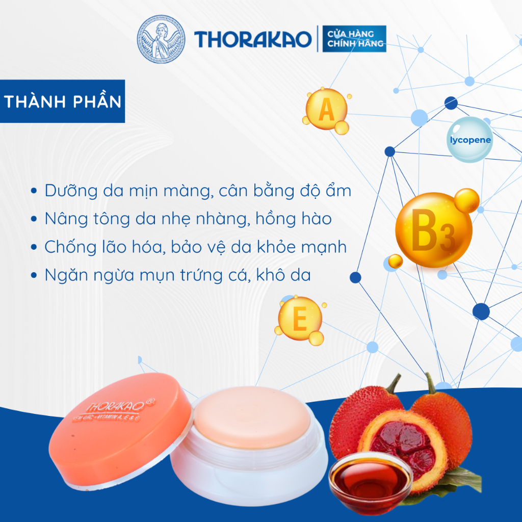 Kem Gấc Thorakao Dưỡng Sáng Da 3G (2)