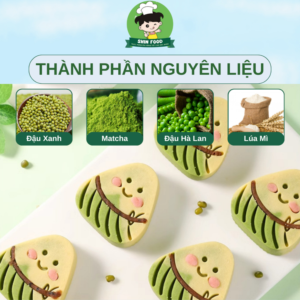 Bánh �ậu Xanh Matcha �t �ư�ng Shin Food �t Calo Healthy (2)