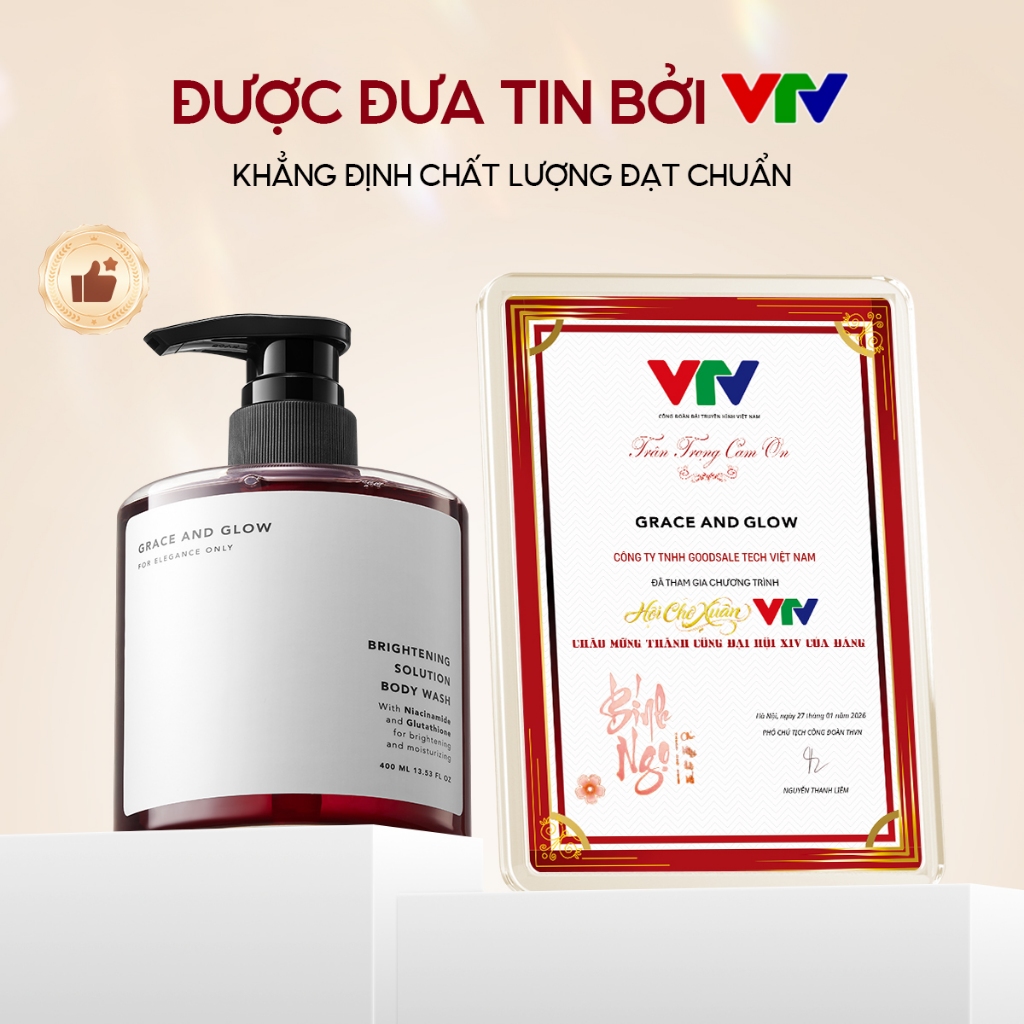 Sữa tắm trắng da hỗ trợ dưỡng ẩm tẩy da chết Grace and Gl... (2)