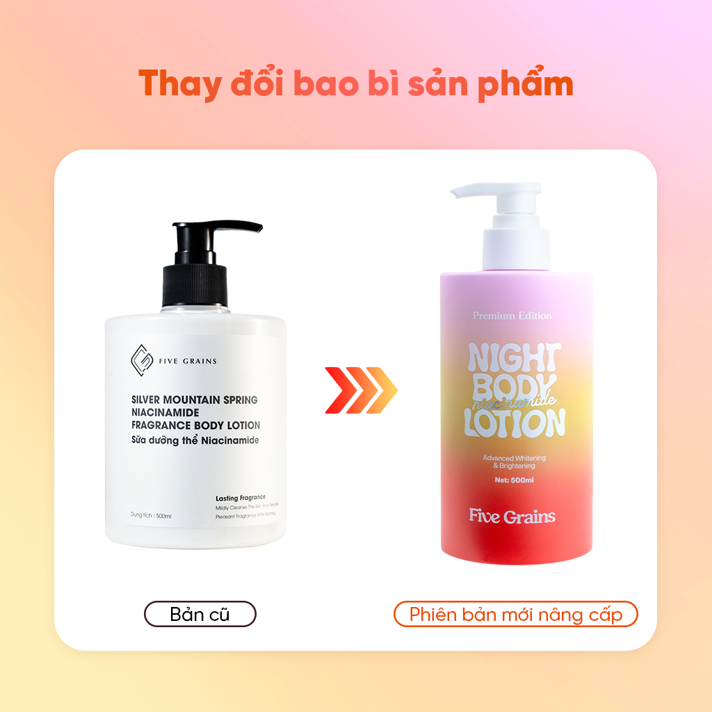 Kem dưỡng body Cao cấp Five Grains dưỡng trắng da Niacina... (2)
