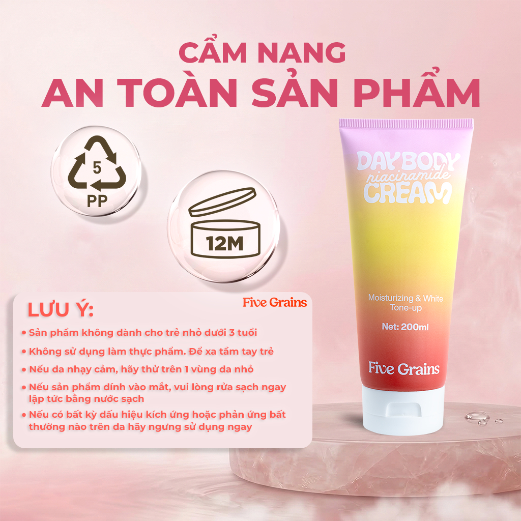 Kem dưỡng Cao cấp Five Grains trắng da Niacinamide (2)