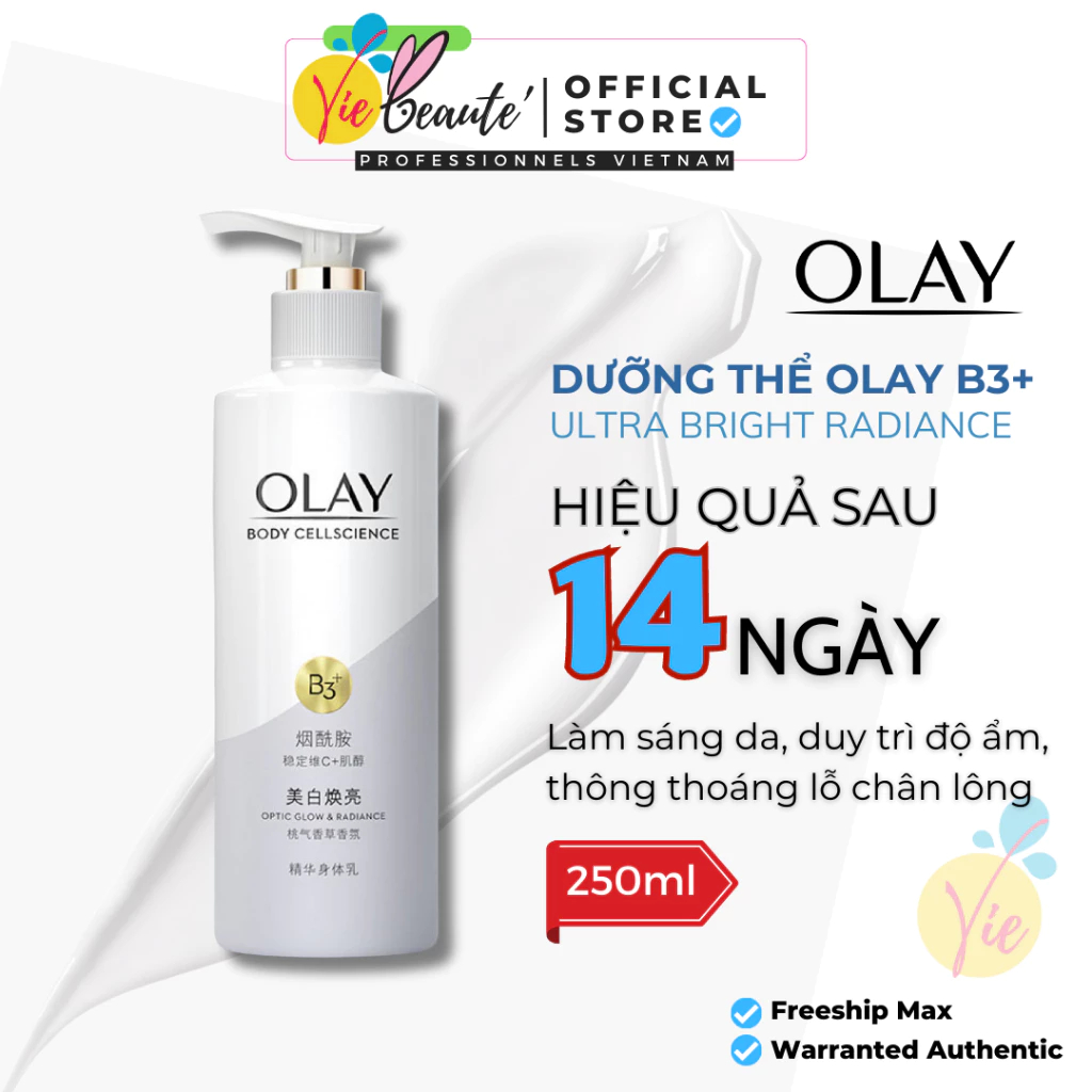 Sữa Dưỡng Thể OLAY Body B3 Vitamin C Optic Glow Radiance (2)