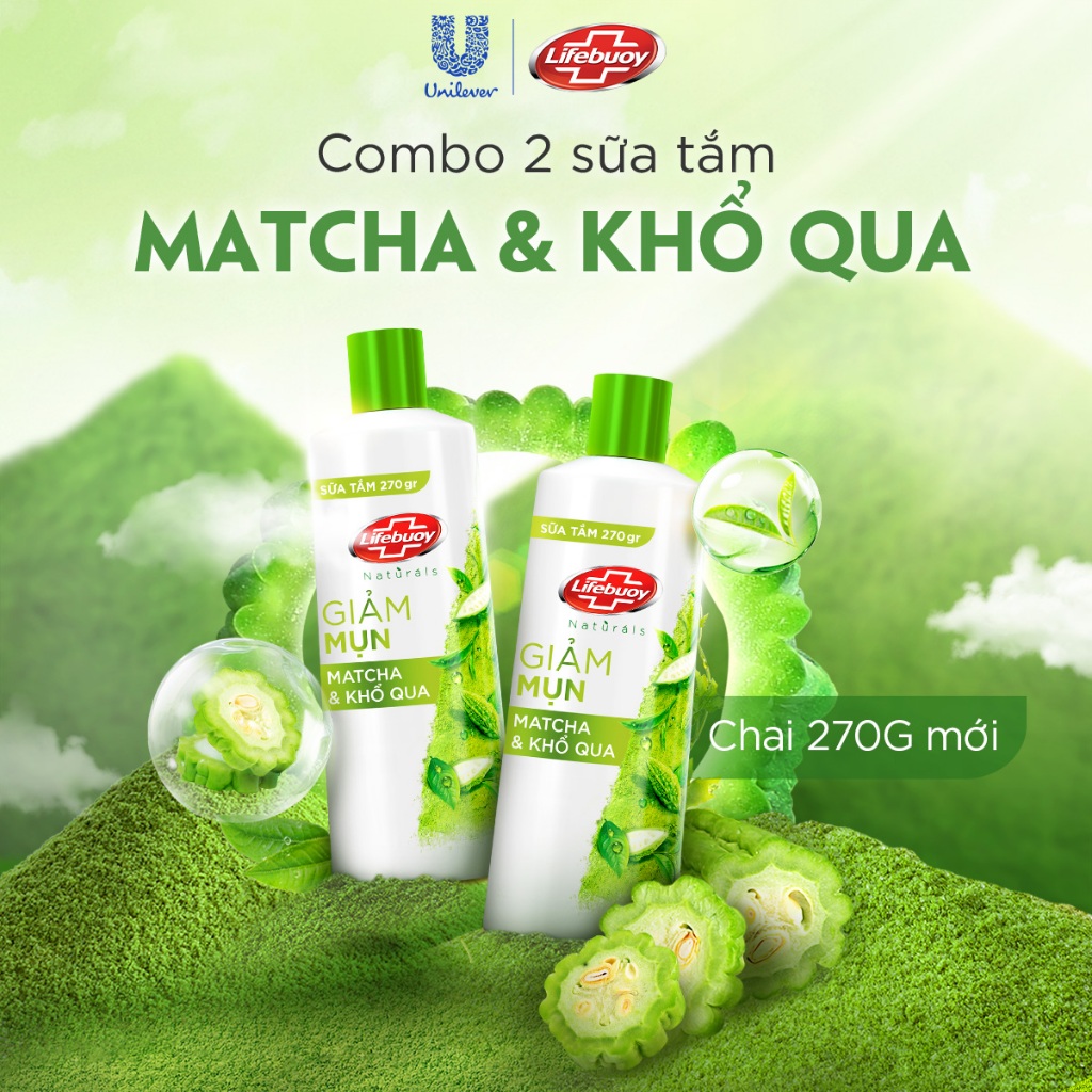 Combo 2 Sữa tắm Lifebuoy Thiên nhiên Detox Và Chăm Sóc Ch... (2)