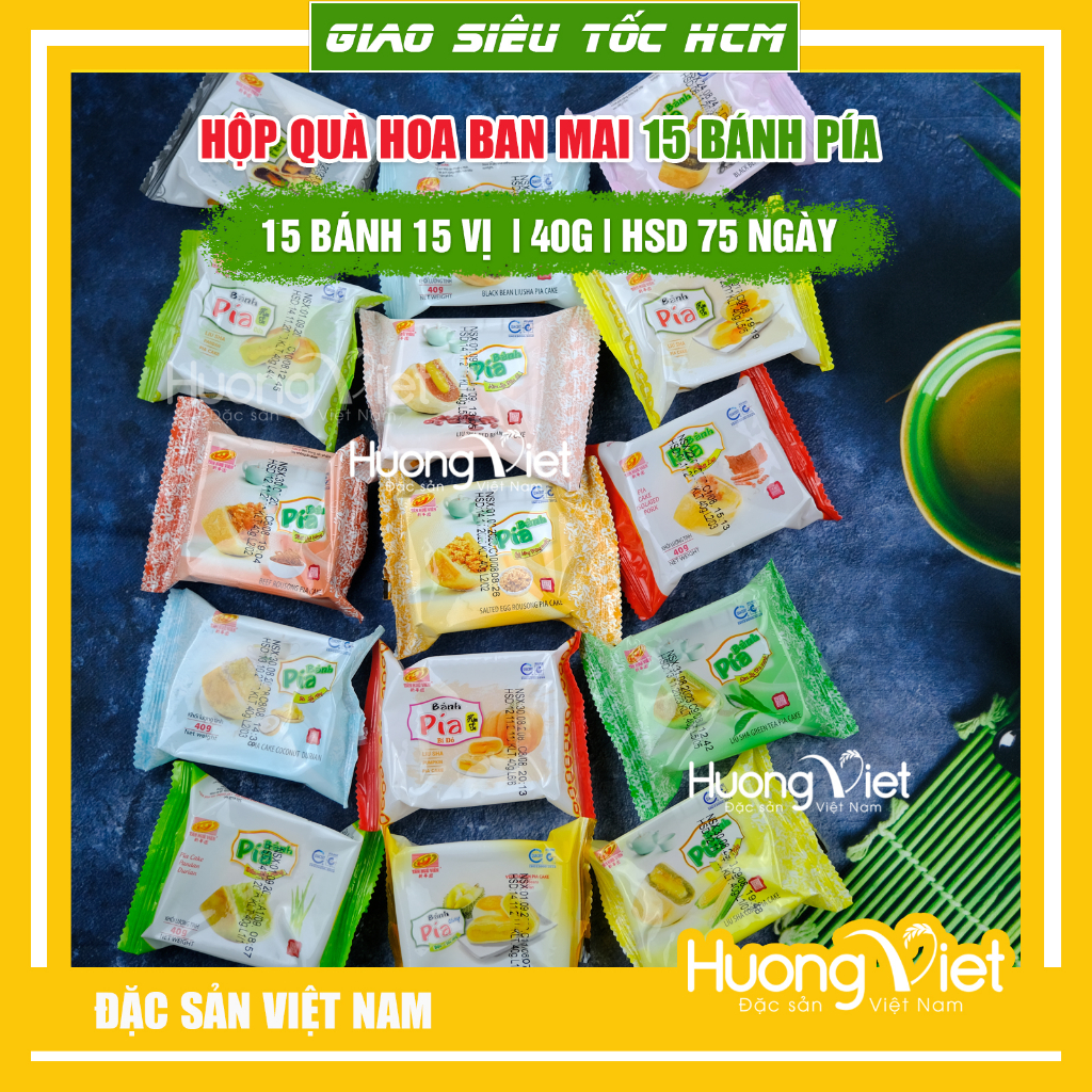 Combo Bánh pía kim sa Tân Huê Viên 10 bánh 10 v� khác nhau (3)