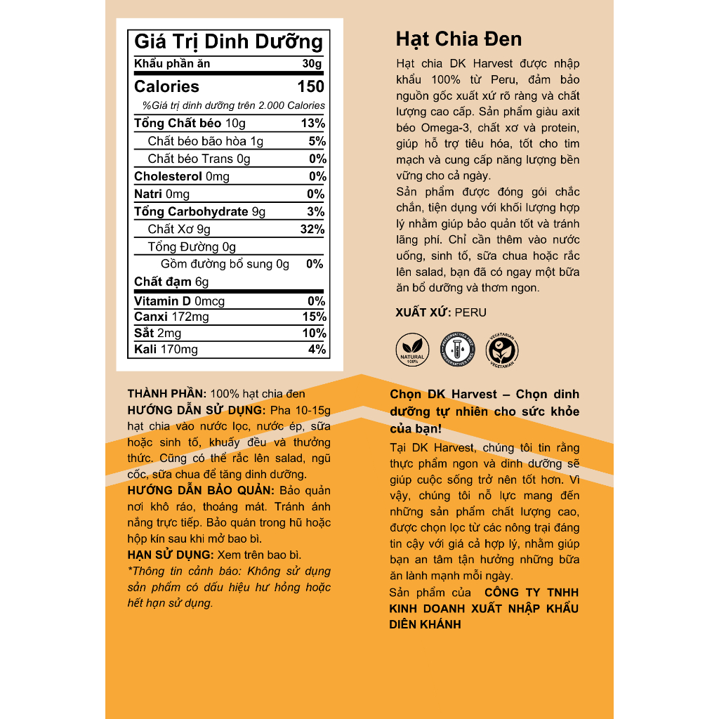 Hạt Chia �en DK Harvest Nhập Khẩu chính ngạch (3)