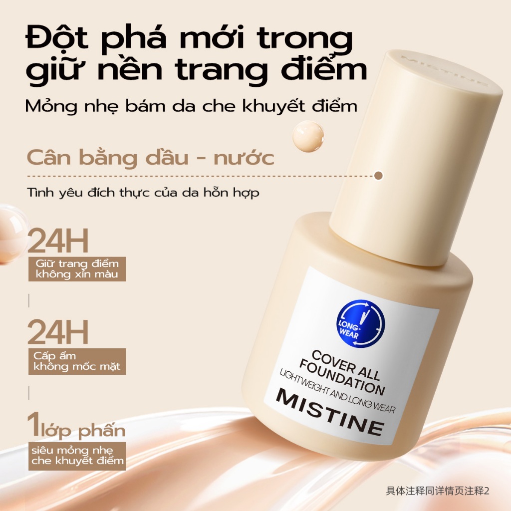 Kem nền MISTINE Cover All Foundation 30g (3)