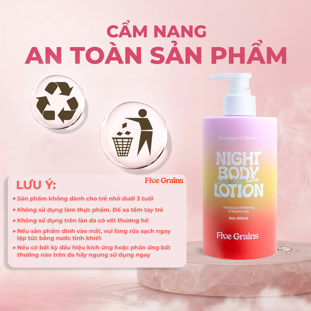 Kem dưỡng body Cao cấp Five Grains dưỡng trắng da Niacina... (3)