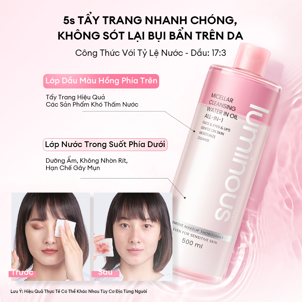 [MUA 2 GIẢM TỚI 50%] Nước Tẩy Trang Dầu Nước COLORKEY Làm... (3)