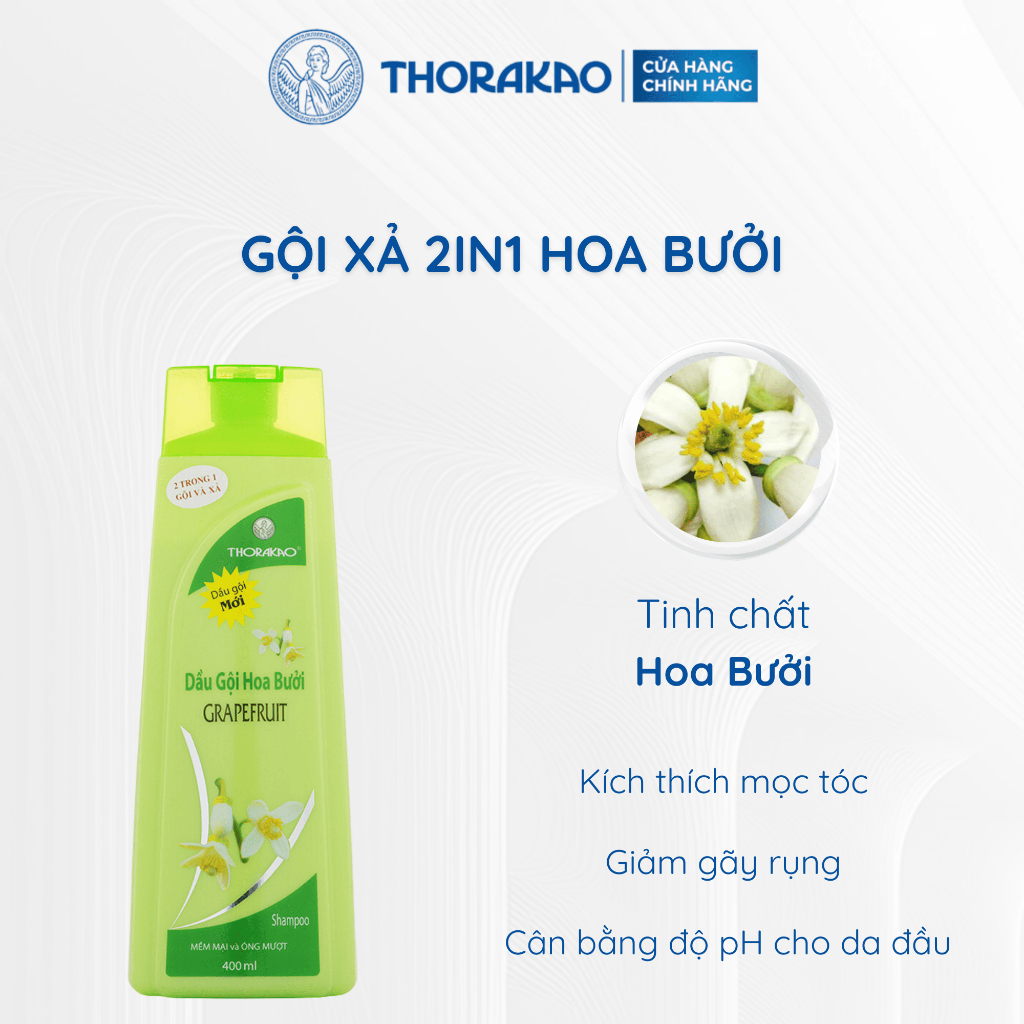 Dầu Gội Hoa Bưởi Thorakao Giảm Rụng Giúp Tóc Bóng Mượt / (3)