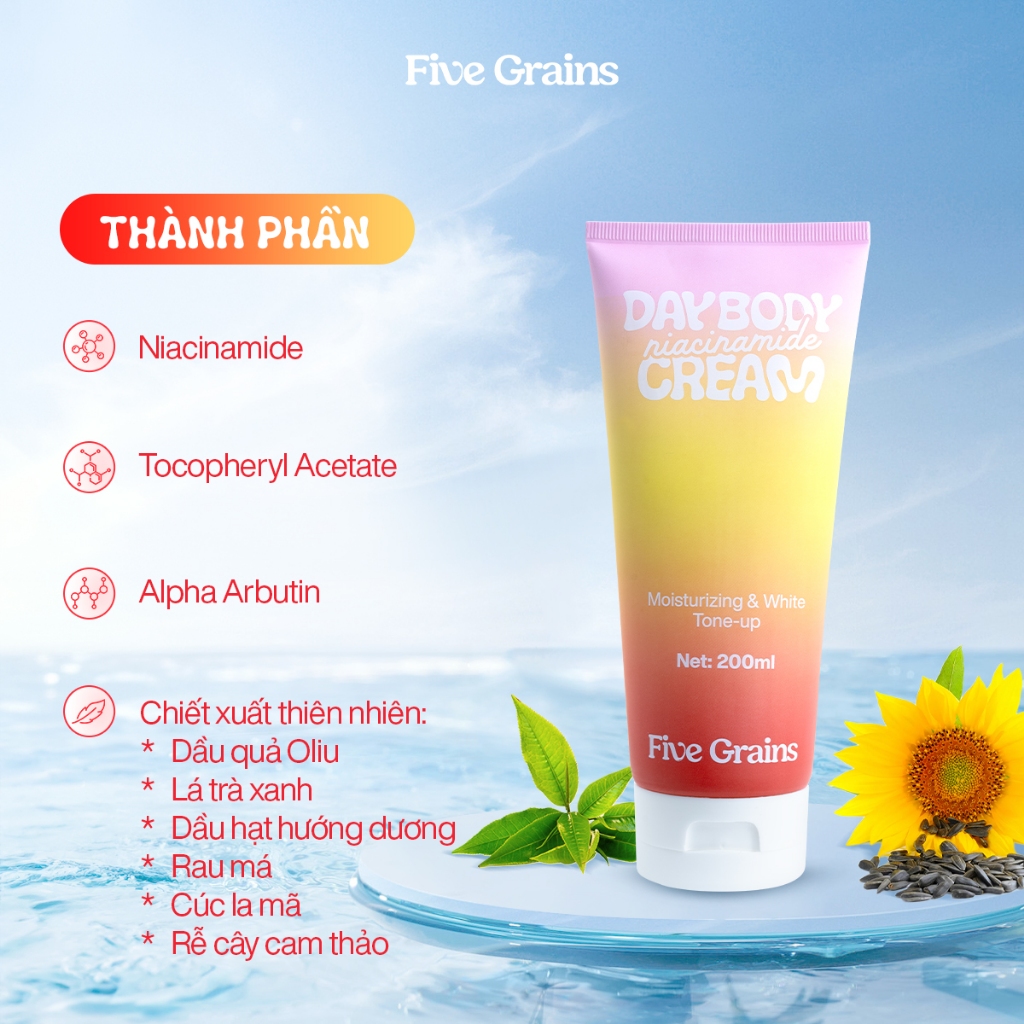 Kem dưỡng Cao cấp Five Grains trắng da Niacinamide (3)