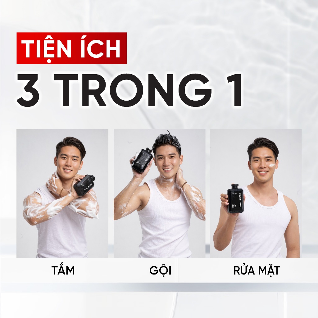 Sữa tắm gội nam hương nước hoa 3 in 1 RHYS MAN Rhys Legend (3)
