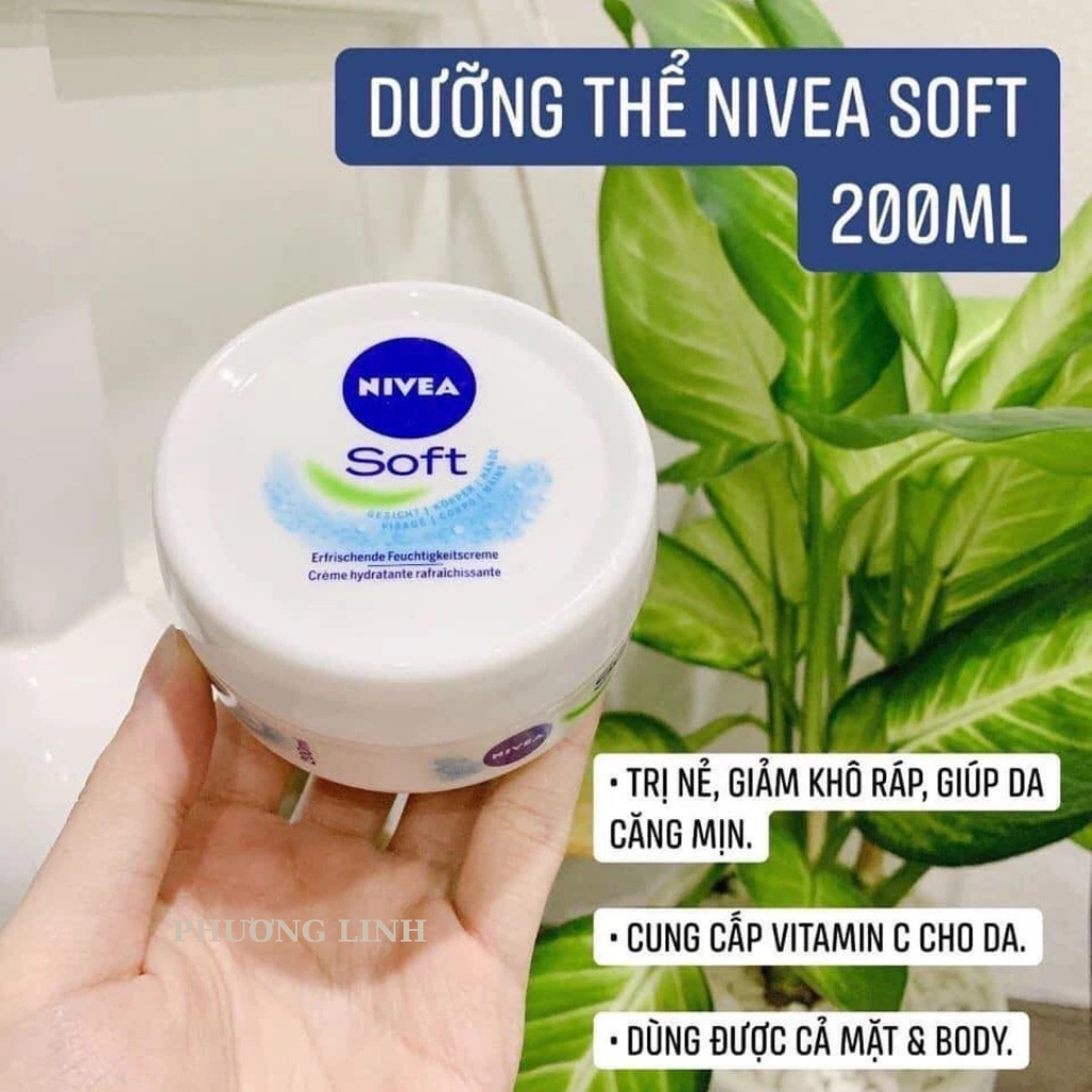 Kem dưỡng ẩm mềm mịn Nivea Soft  cho mặt và toàn thân (3)