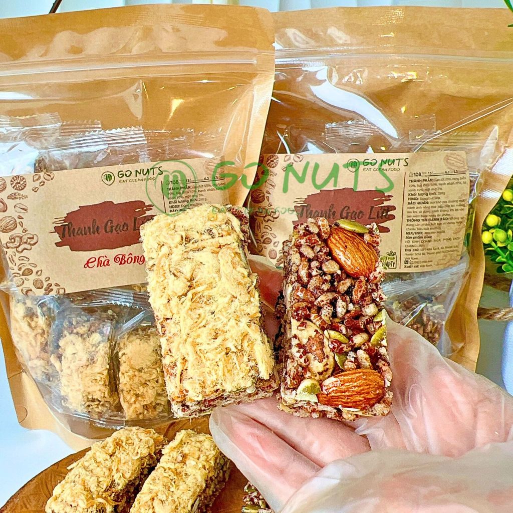 500g Thanh gạo lứt GO NUTS v� ch�  bông/rong bi�n mix hạt... (4)