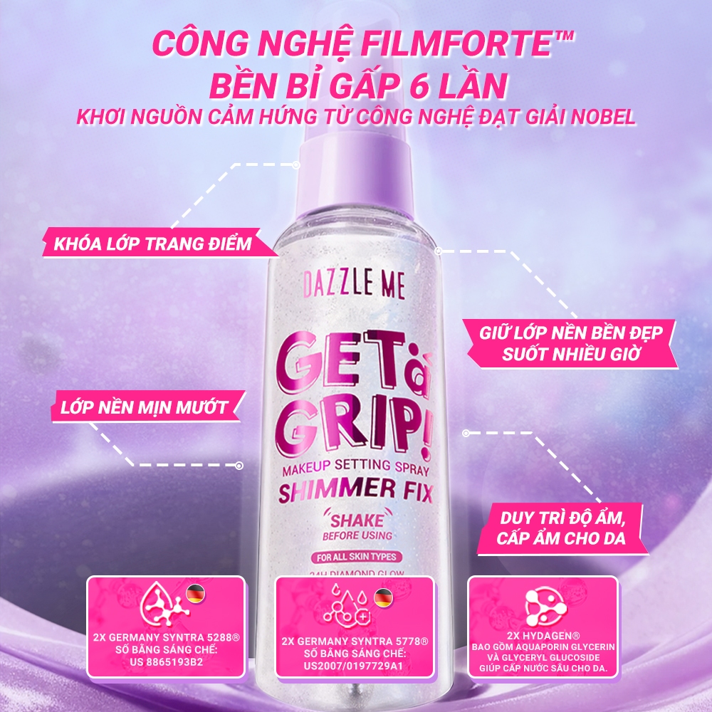Xịt Khóa Make up Nền DAZZLE ME Setting Spray Matte Fix tr... (4)