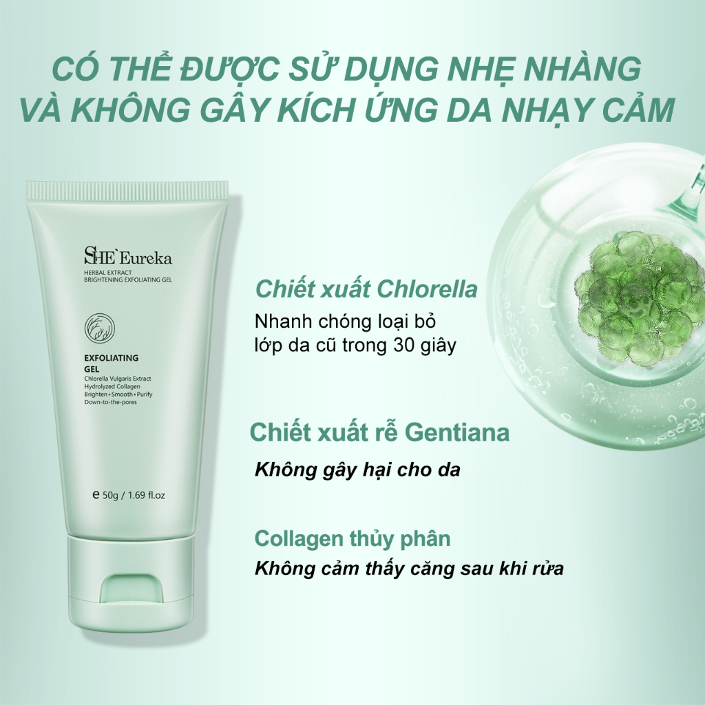 3PC 75.000₫ SHEEureka Chlorella Exfoliating Tẩy Tế Bào Ch... (4)