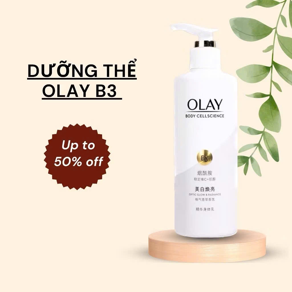 Sữa Dưỡng Thể OLAY Body B3 Vitamin C Optic Glow Radiance (4)