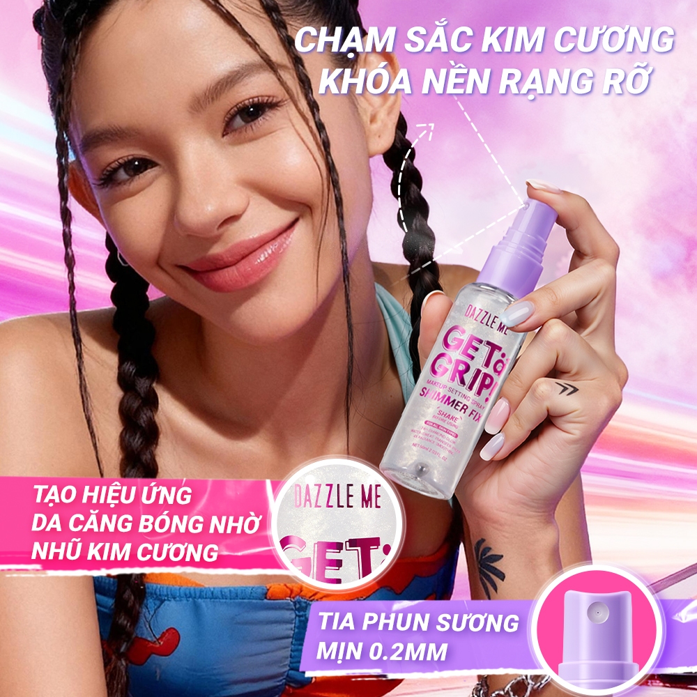 Xịt Khóa Make up Nền DAZZLE ME Setting Spray Matte Fix tr... (4)