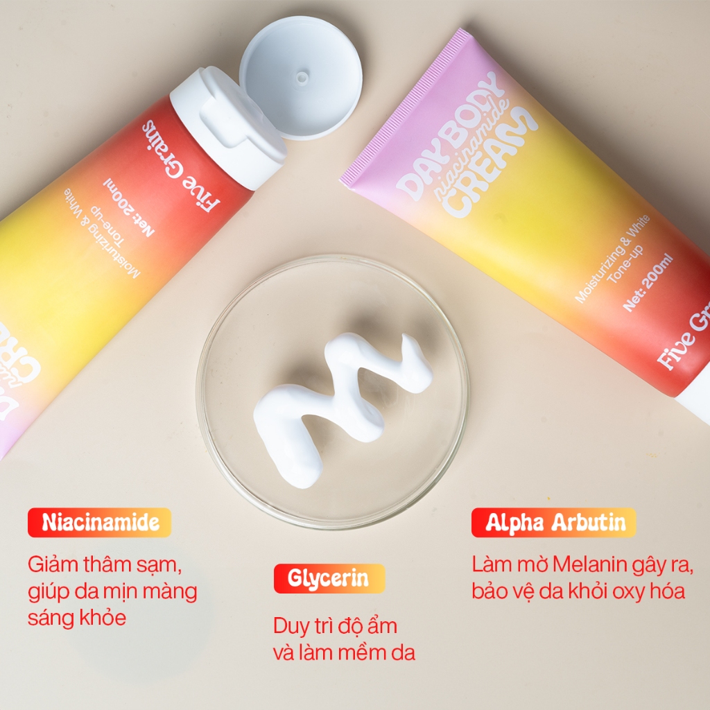 Kem dưỡng Cao cấp Five Grains trắng da Niacinamide (4)