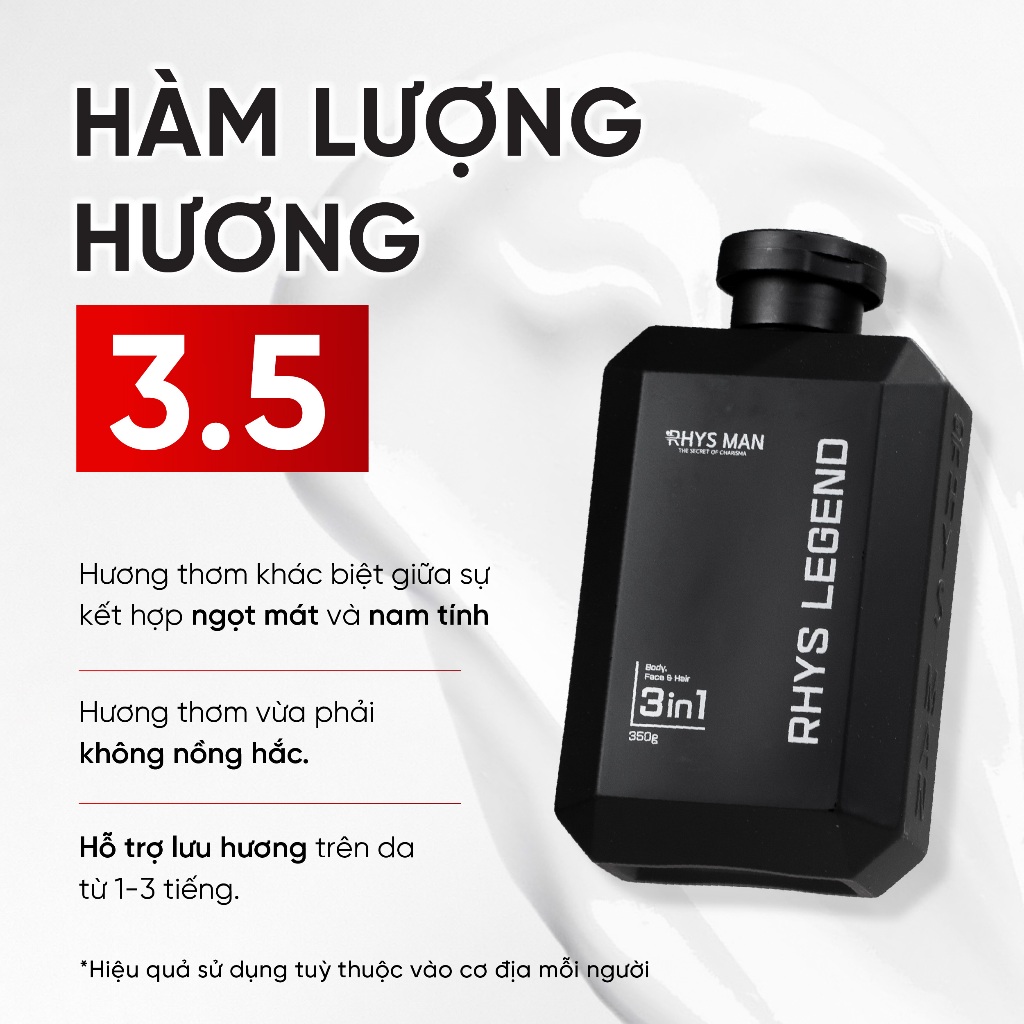 Sữa tắm gội nam hương nước hoa 3 in 1 RHYS MAN Rhys Legend (4)