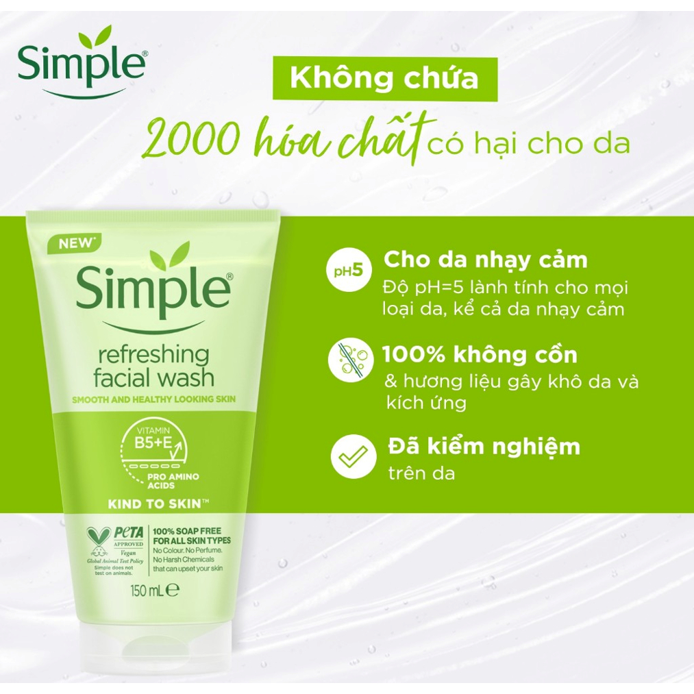 Combo 2 Sữa Rửa Mặt Simple lành tính và hiệu quả cho mọi ... (4)