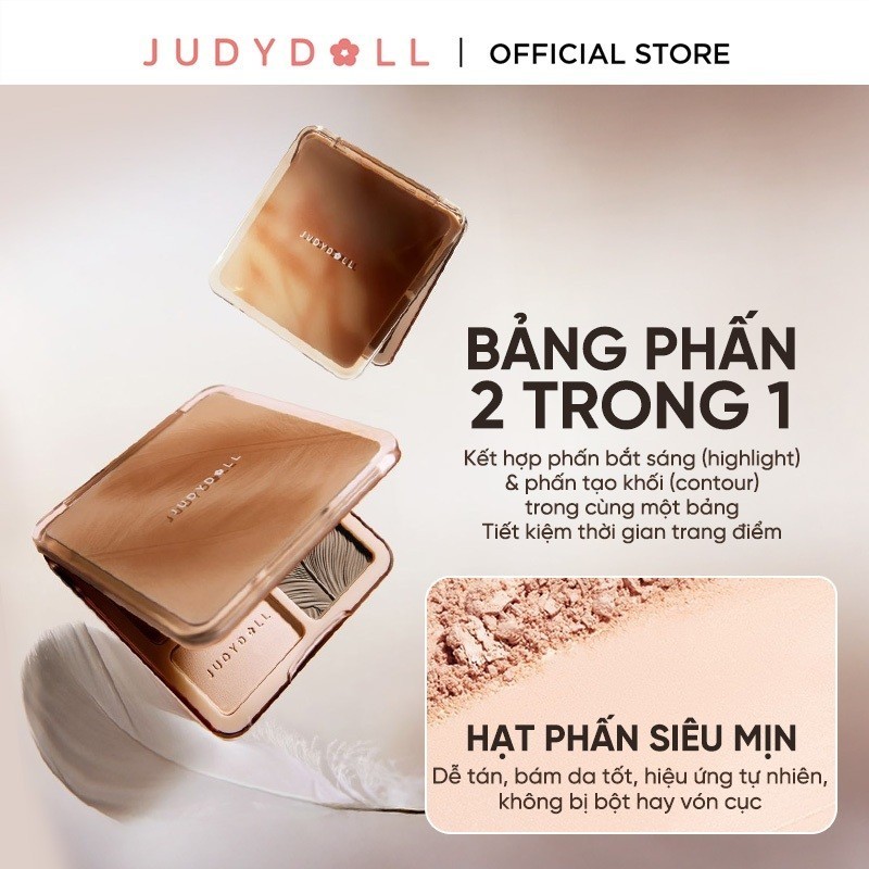Bảng Phấn Tạo Khối Bắt Sáng 4 Ô JUDYDOLL Highlight & Cont... (4)