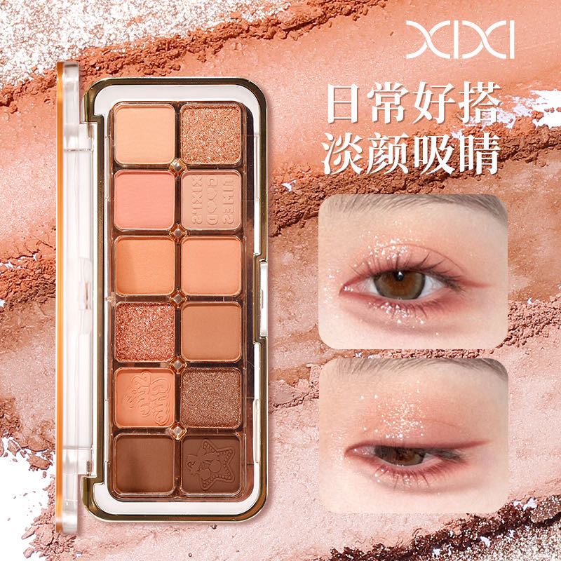 XIXI 10 Màu Phấn Mắt Bảng Siêu Flash Giai Đoạn Trang Điểm... (4)
