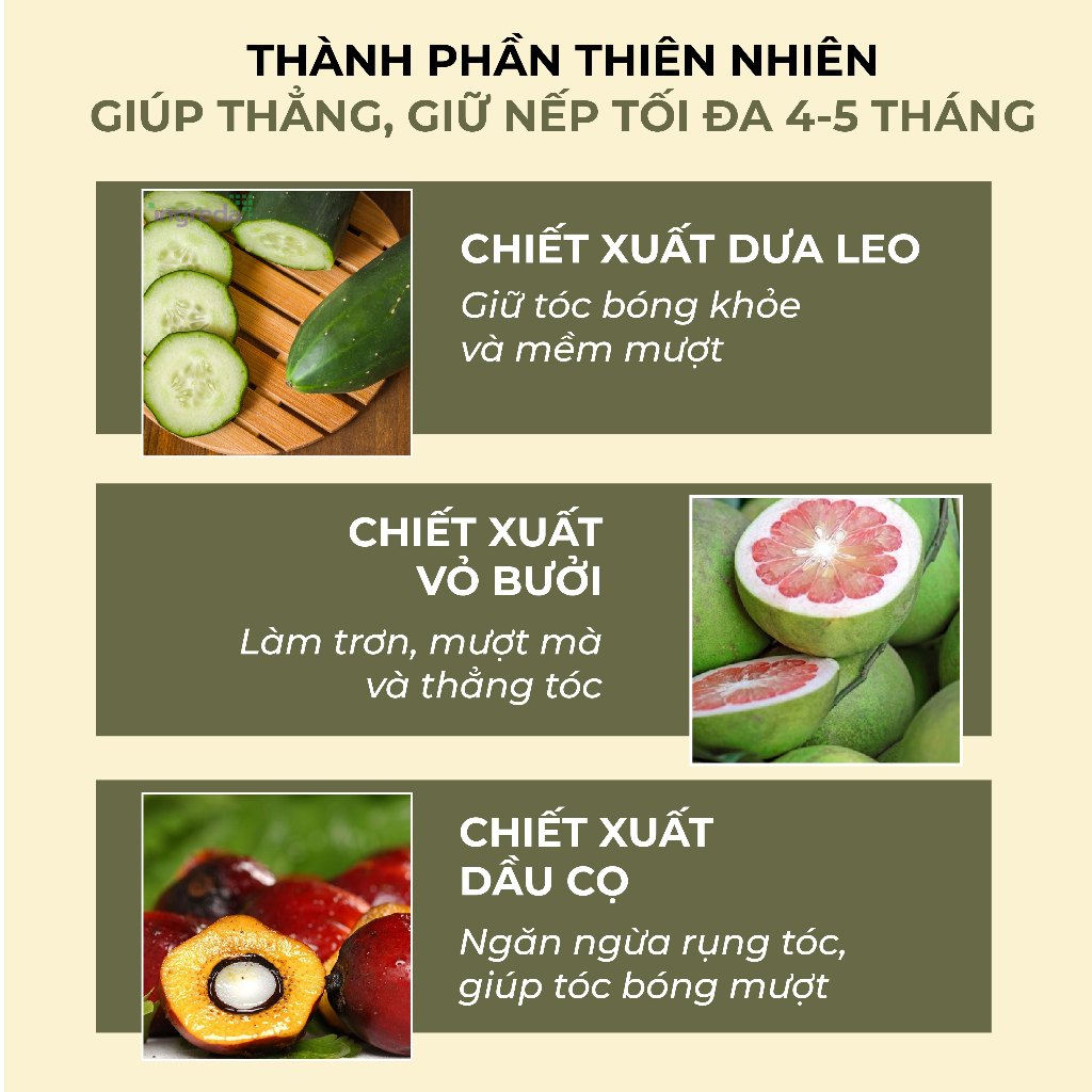 Thuốc duỗi tóc tại nhà thành phần Olive phục hồi không là... (4)