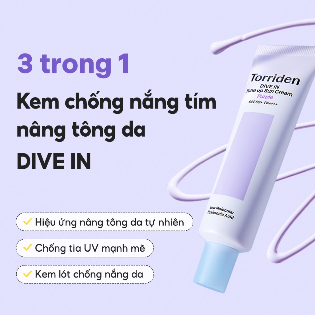 [Torriden Chính hãng] Kem chống nắng nâng tông da Dive (4)