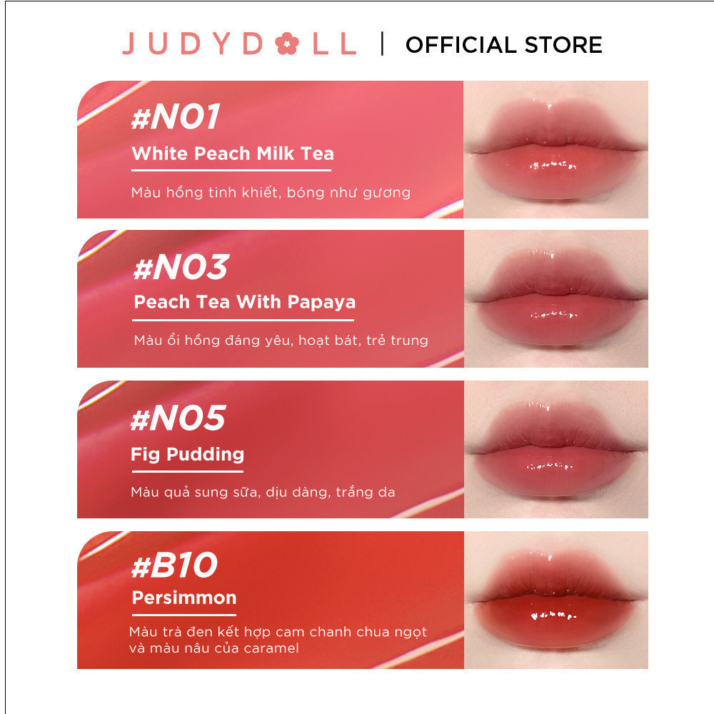 Son Tint Bóng Trà Đá JUDYDOLL Iced Tea Watery Lip Gloss C... (4)