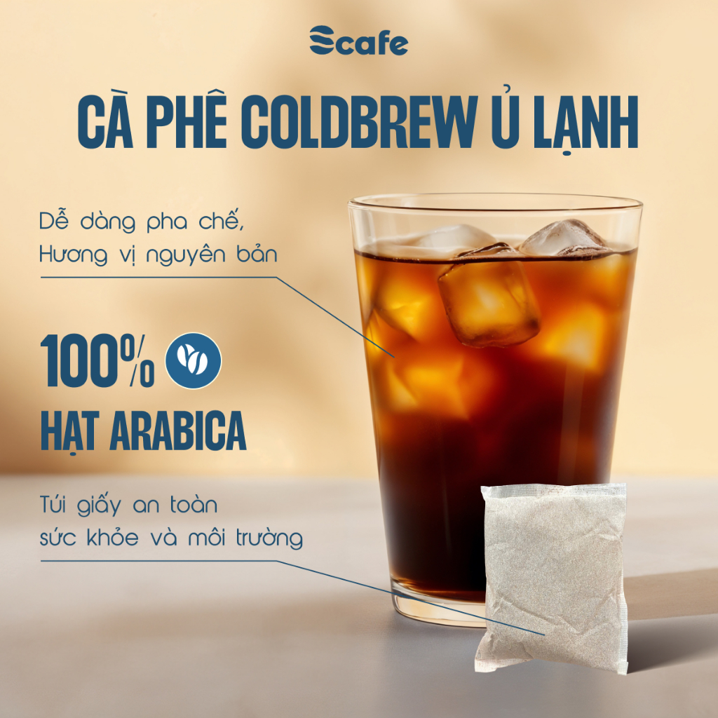 C�  Phê Cold Brew Túi L�c Hạt Arabica 100% Scafe Vi�t Nam (5)
