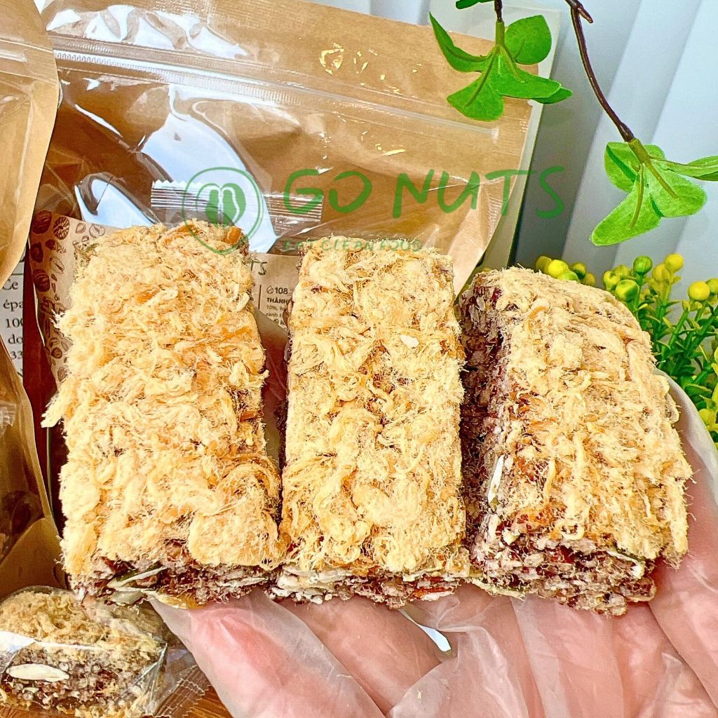 500g Thanh gạo lứt GO NUTS v� ch�  bông/rong bi�n mix hạt... (5)