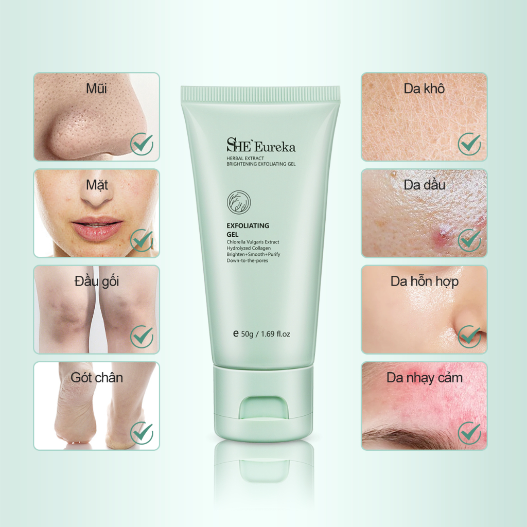 3PC 75.000₫ SHEEureka Chlorella Exfoliating Tẩy Tế Bào Ch... (5)