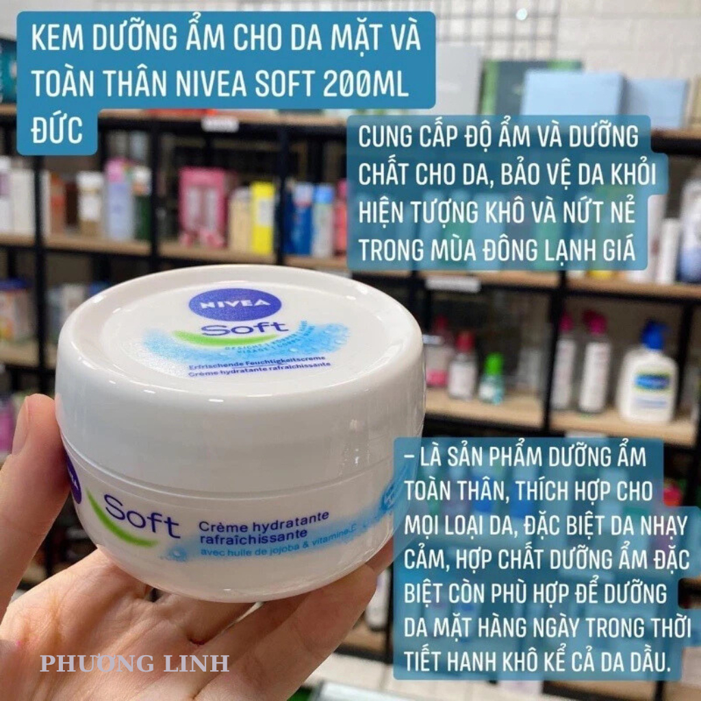 Kem dưỡng ẩm mềm mịn Nivea Soft  cho mặt và toàn thân (5)