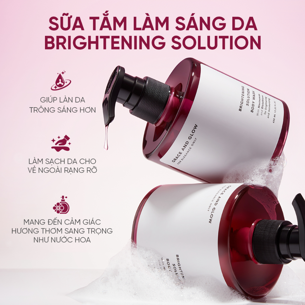 [Kèm quà tặng] 2 IN 1 Combo sữa tắm Grace and Glow  trắng... (5)