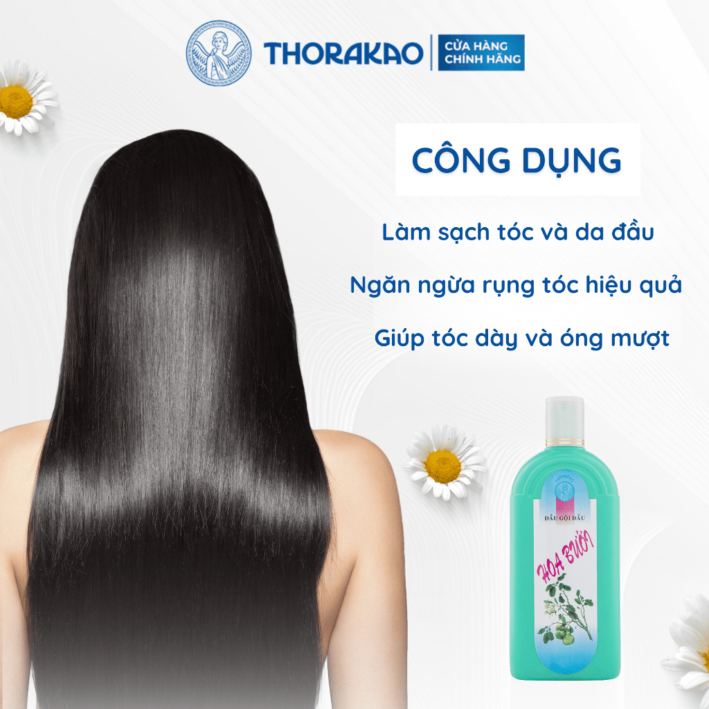 Dầu Gội Hoa Bưởi Thorakao Giảm Rụng Giúp Tóc Bóng Mượt / (5)