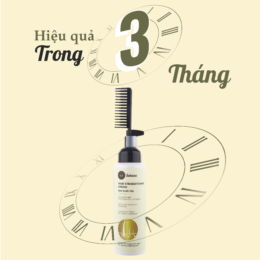 Thuốc duỗi tóc tại nhà thành phần Olive phục hồi không là... (5)