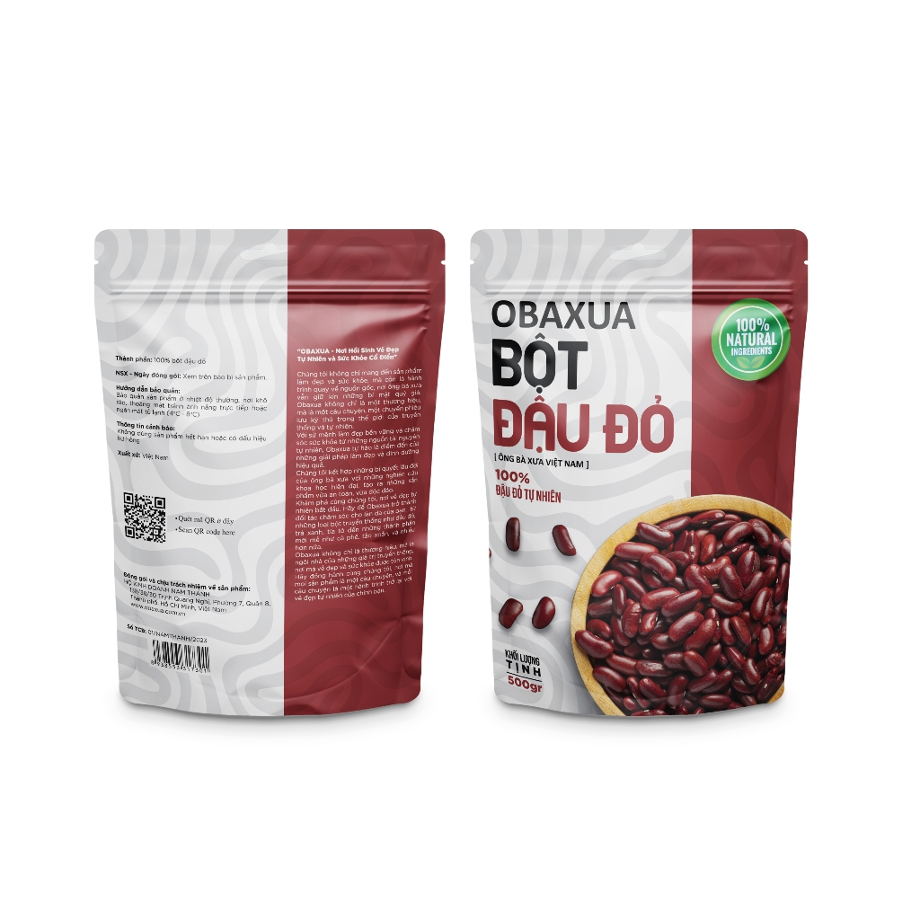 Bột Đậu Đỏ Obaxua [1KG] Nguyên Chất (5)