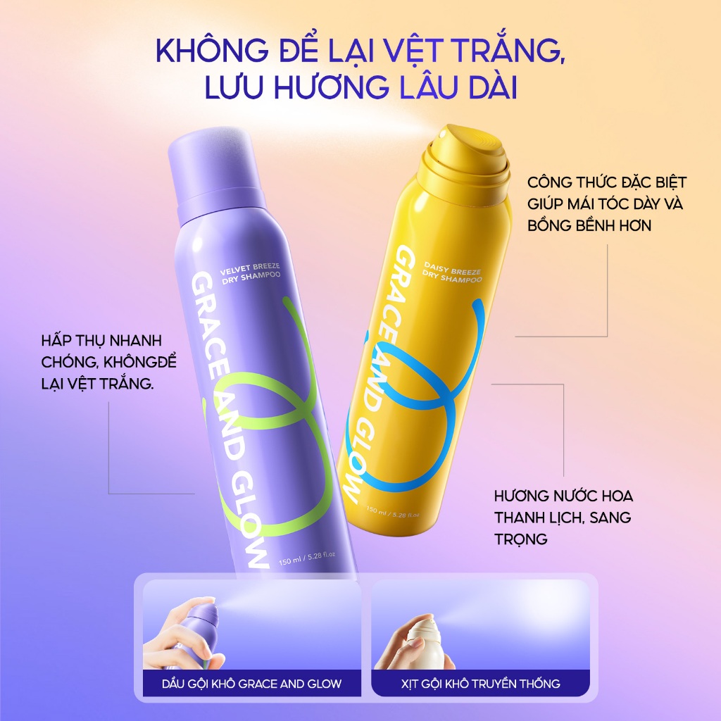 Dầu gội khô phồng tóc Grace and Glow Velvet Opium/Daisy B... (5)