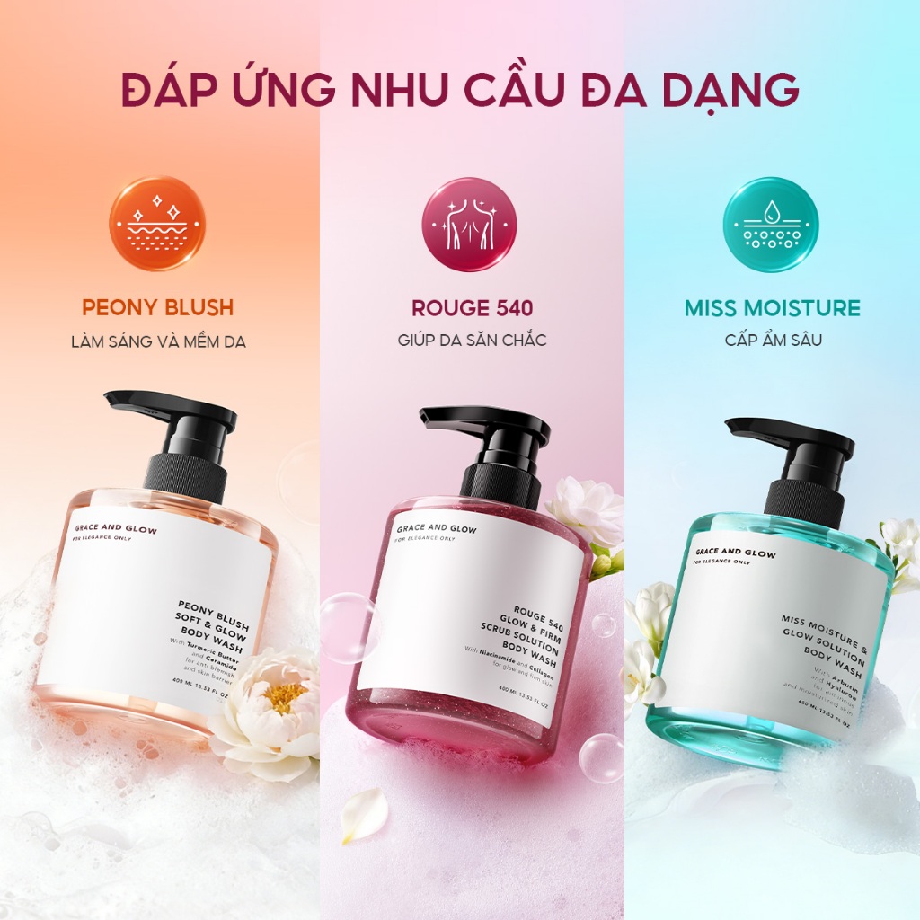 Sữa tắm trắng da hỗ trợ dưỡng ẩm tẩy da chết Grace and Gl... (6)