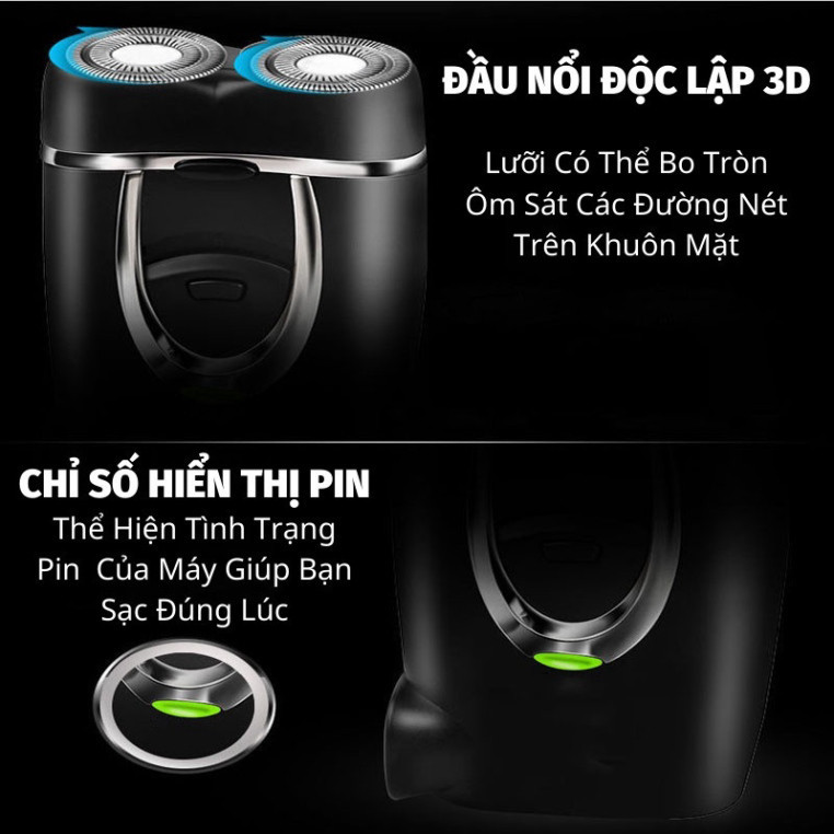 Máy Cạo Râu Mini 2 Lưỡi Cạo Nổi Máy Cạo Râu Đa Năng Đầu C... (6)