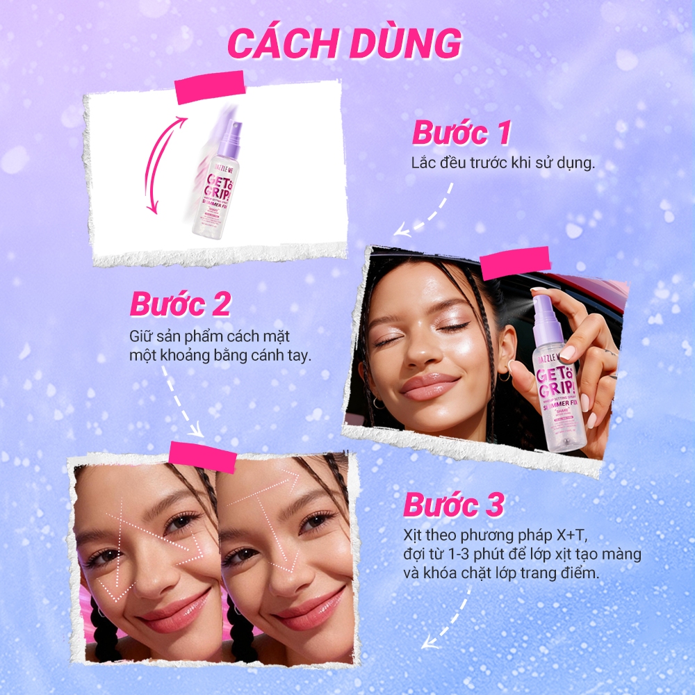 Xịt Khóa Make up Nền DAZZLE ME Setting Spray Matte Fix tr... (7)