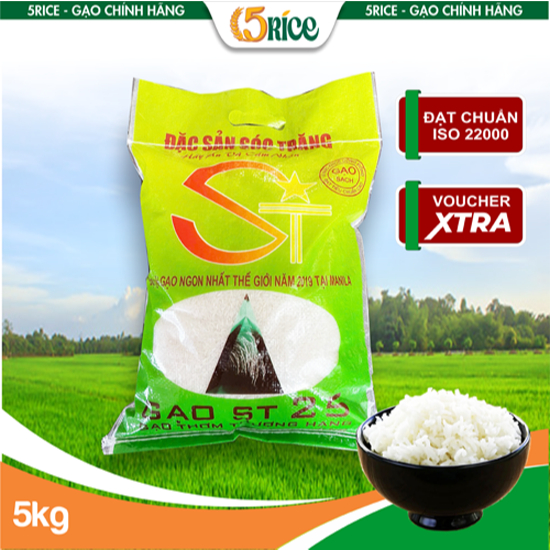Hướng Dẫn Lựa Chọn Gạo ST25 Xanh Túi 5kg: Gạo Thơm Dẻo, Đậm Vị Chính Hãng